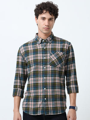 fullsleev checkered shirt in regular fit made from soft brushed fabric
fullsleeve shirts for men
regular fit shirt for men