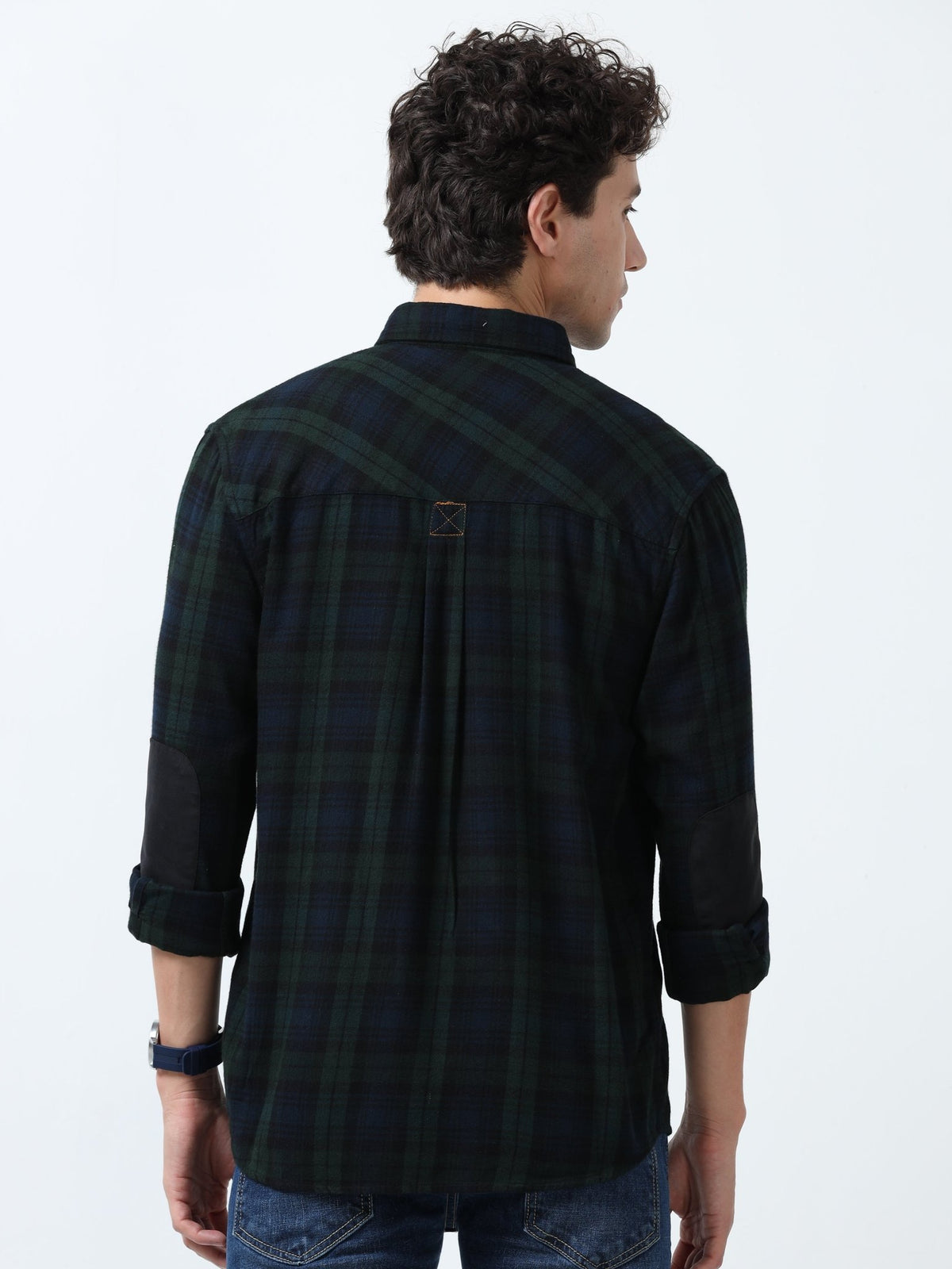 Clio - Brushed Checkered Shirt - Forest Green Checkered - Espanshe