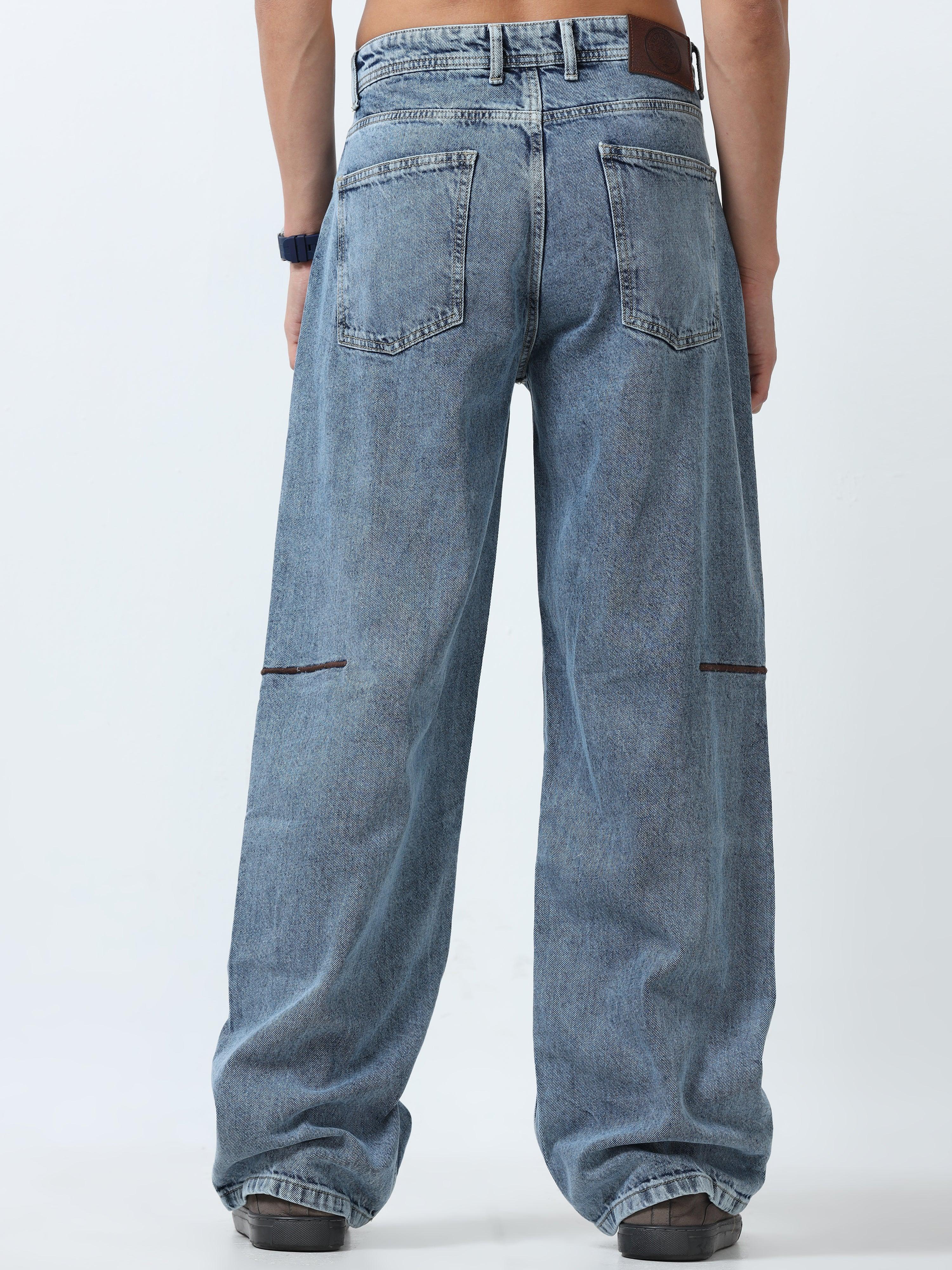 loose fit jeans with stylish embroidery
loose fit jean for men
stylish jean for men