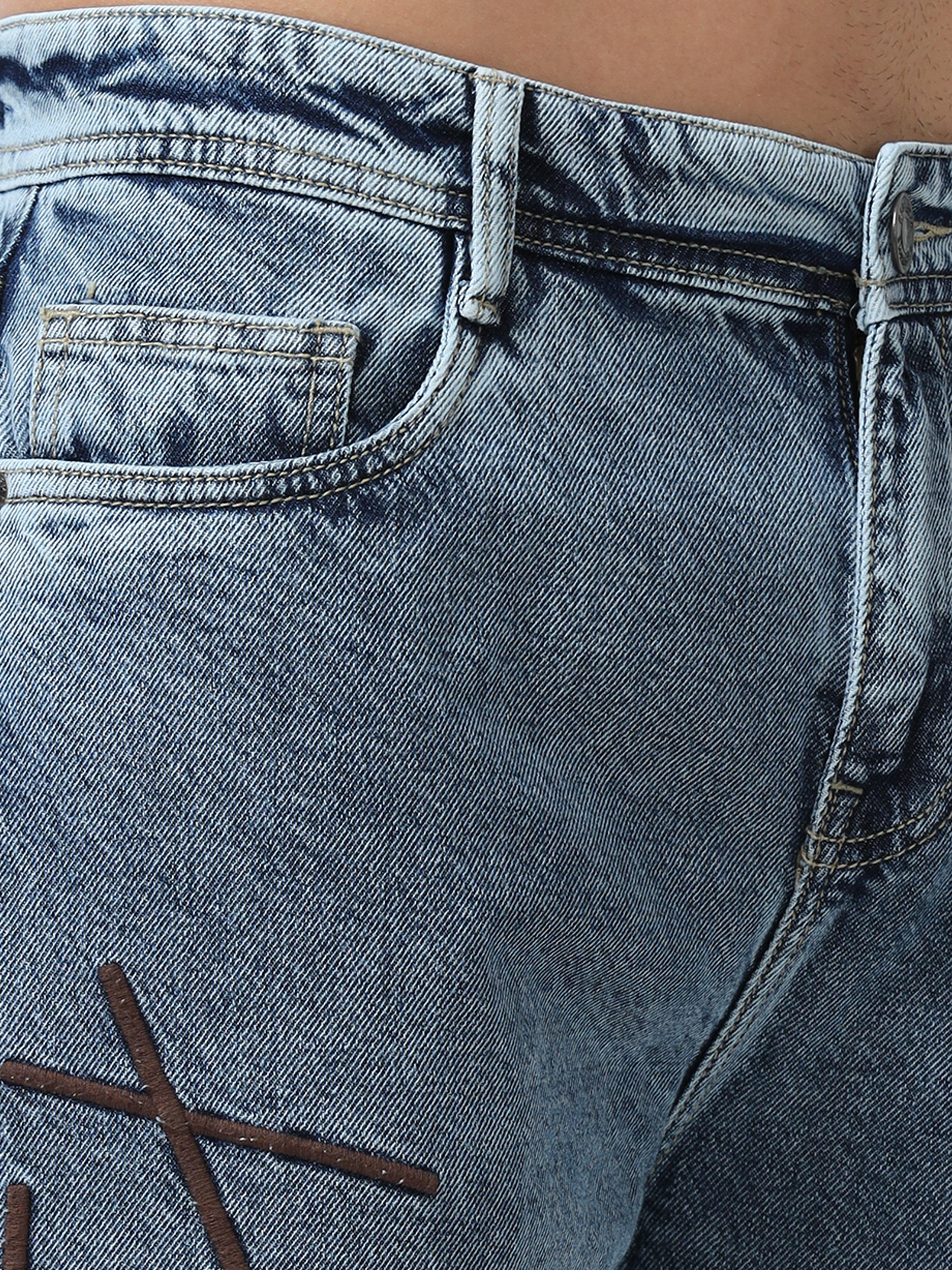 loose fit jeans with stylish embroidery
loose fit jean for men
stylish jean for men