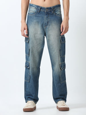 relaxed faded jeans with 8 classic pockets 
jeans for men
stylish jean for men