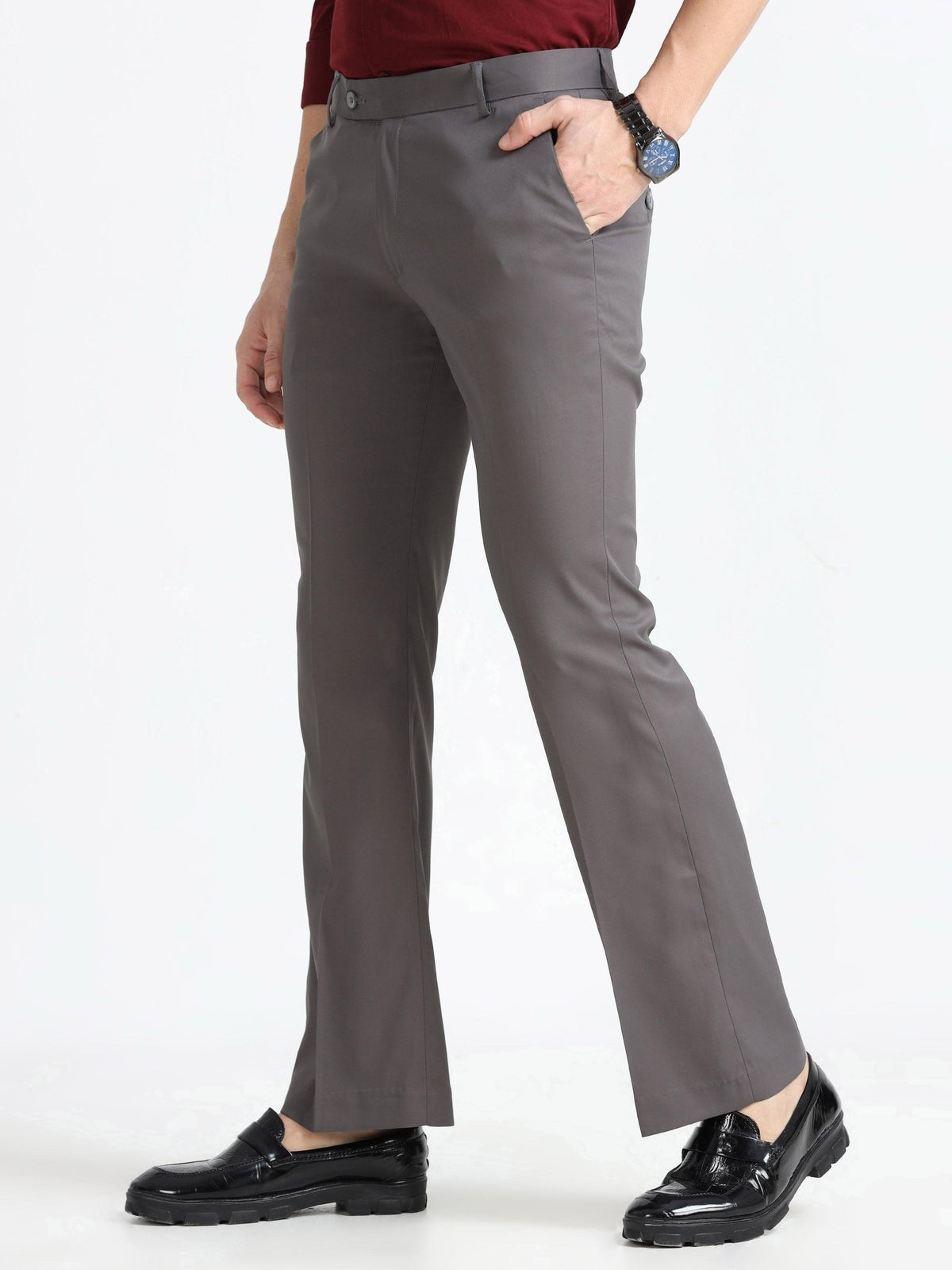 Wee 2.0 - Bootcut Formal Pant - Cement Grey - Espanshe