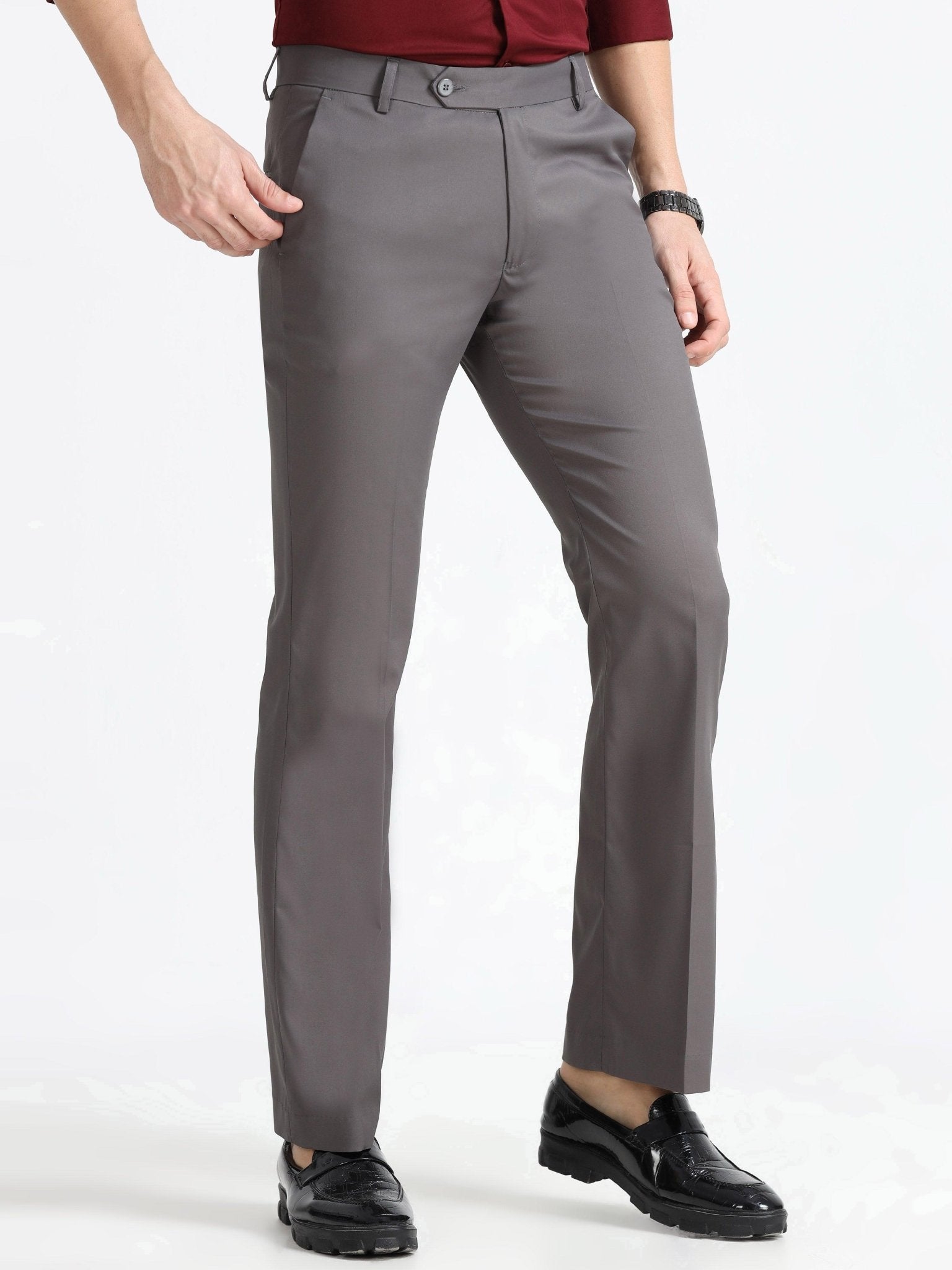 Wee 2.0 - Bootcut Formal Pant - Cement Grey - Espanshe