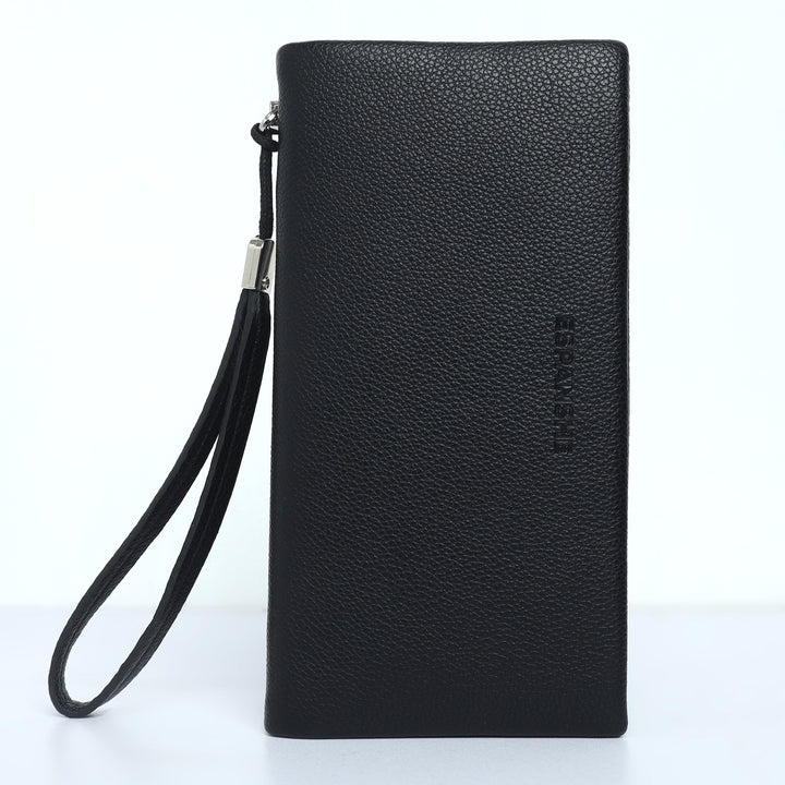 Leather Hand Wallet - Black - Espanshe