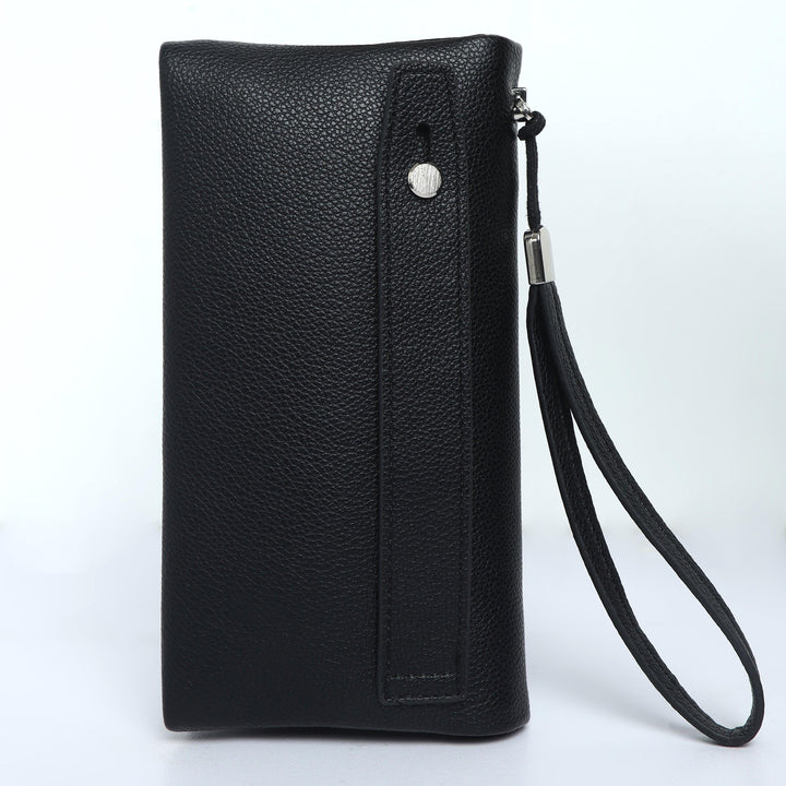 Leather Hand Wallet - Black - Espanshe