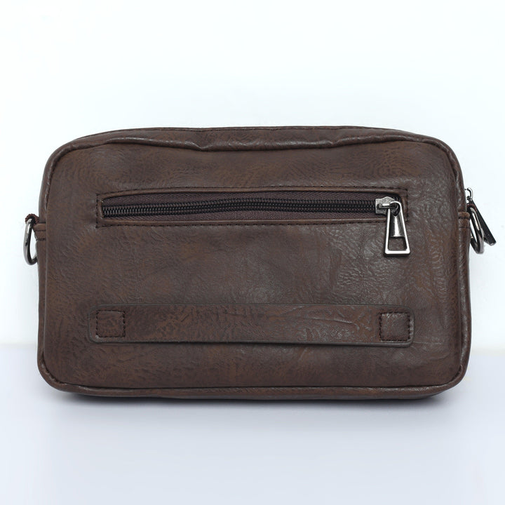 Leather Messenger Bag Small- Brown - Espanshe