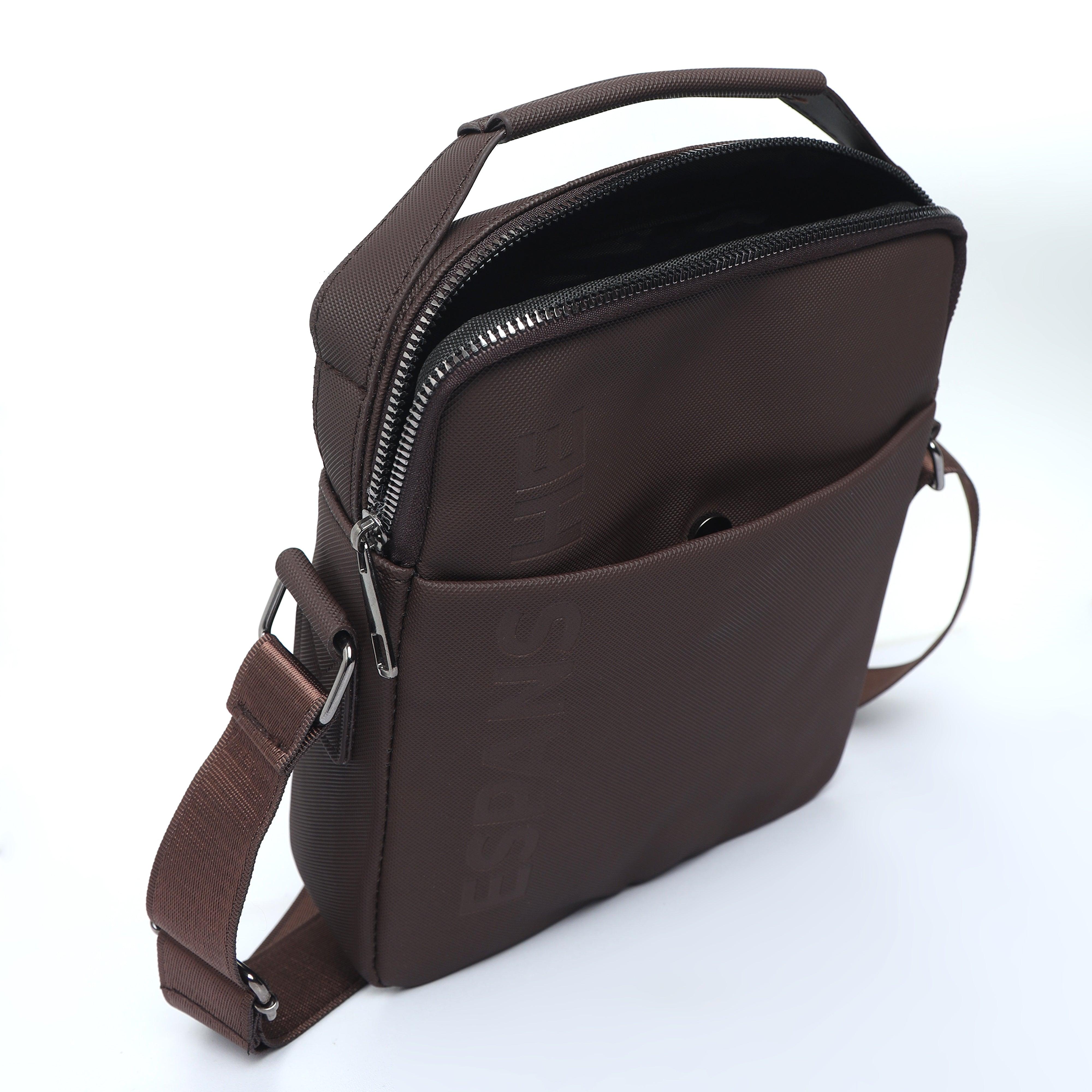 Cross Body Messenger Bag - Brown - Espanshe