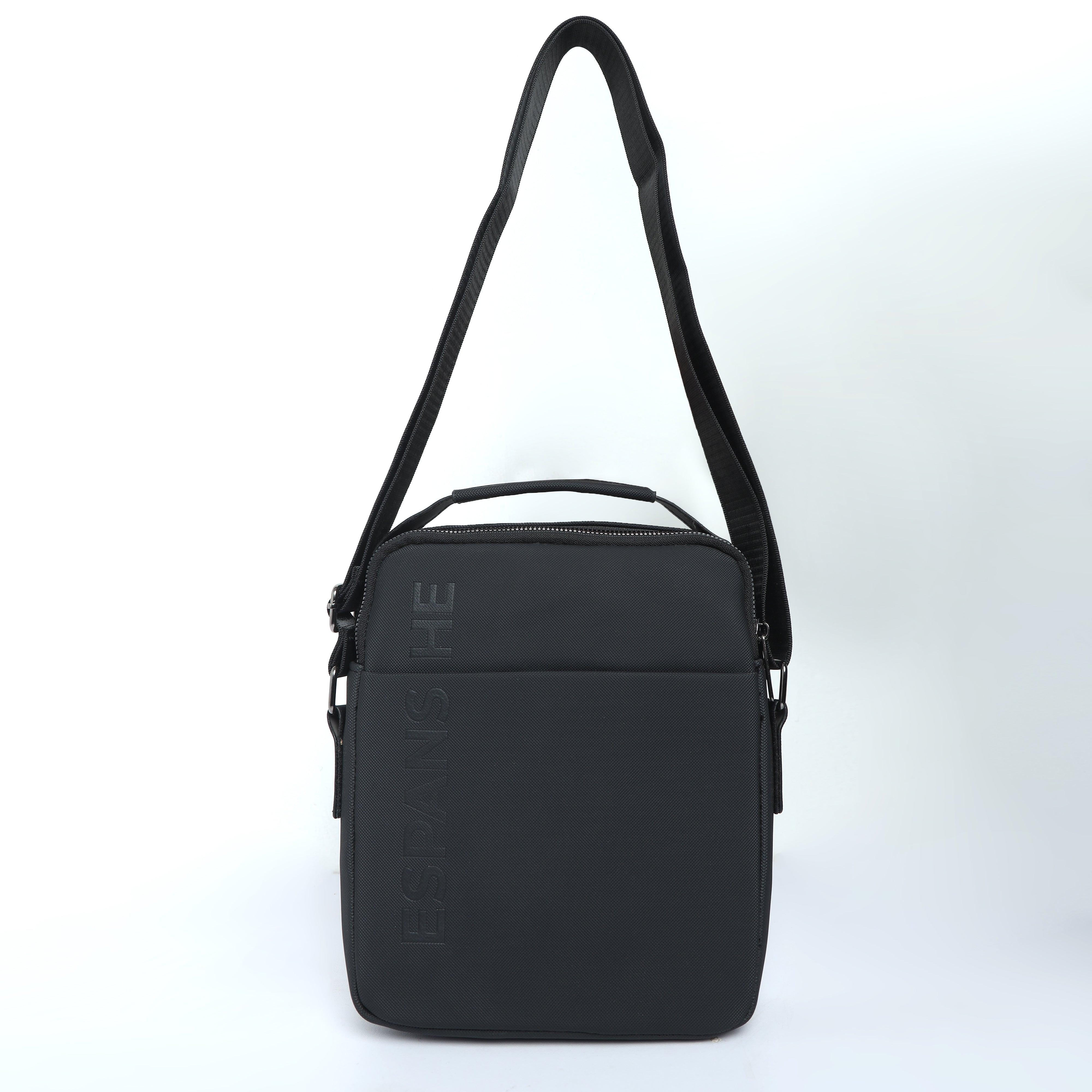 Cross Body Messenger Bag - Black - Espanshe