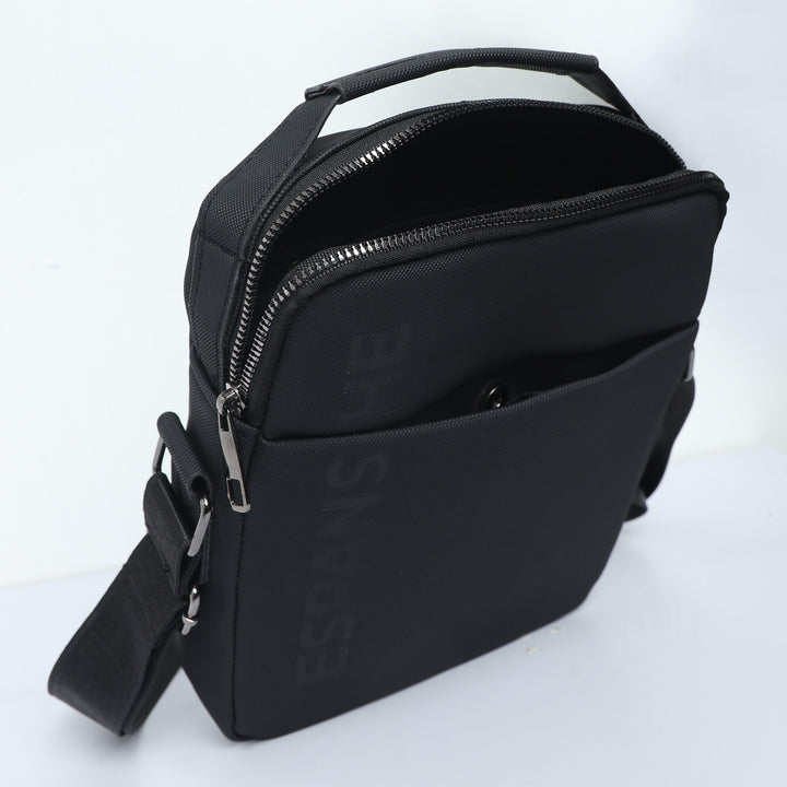 Cross Body Messenger Bag - Black - Espanshe