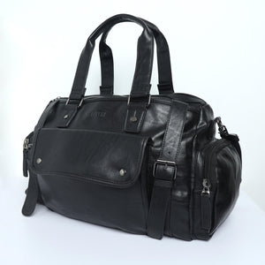 Leather Duffle Bag - Black - Espanshe