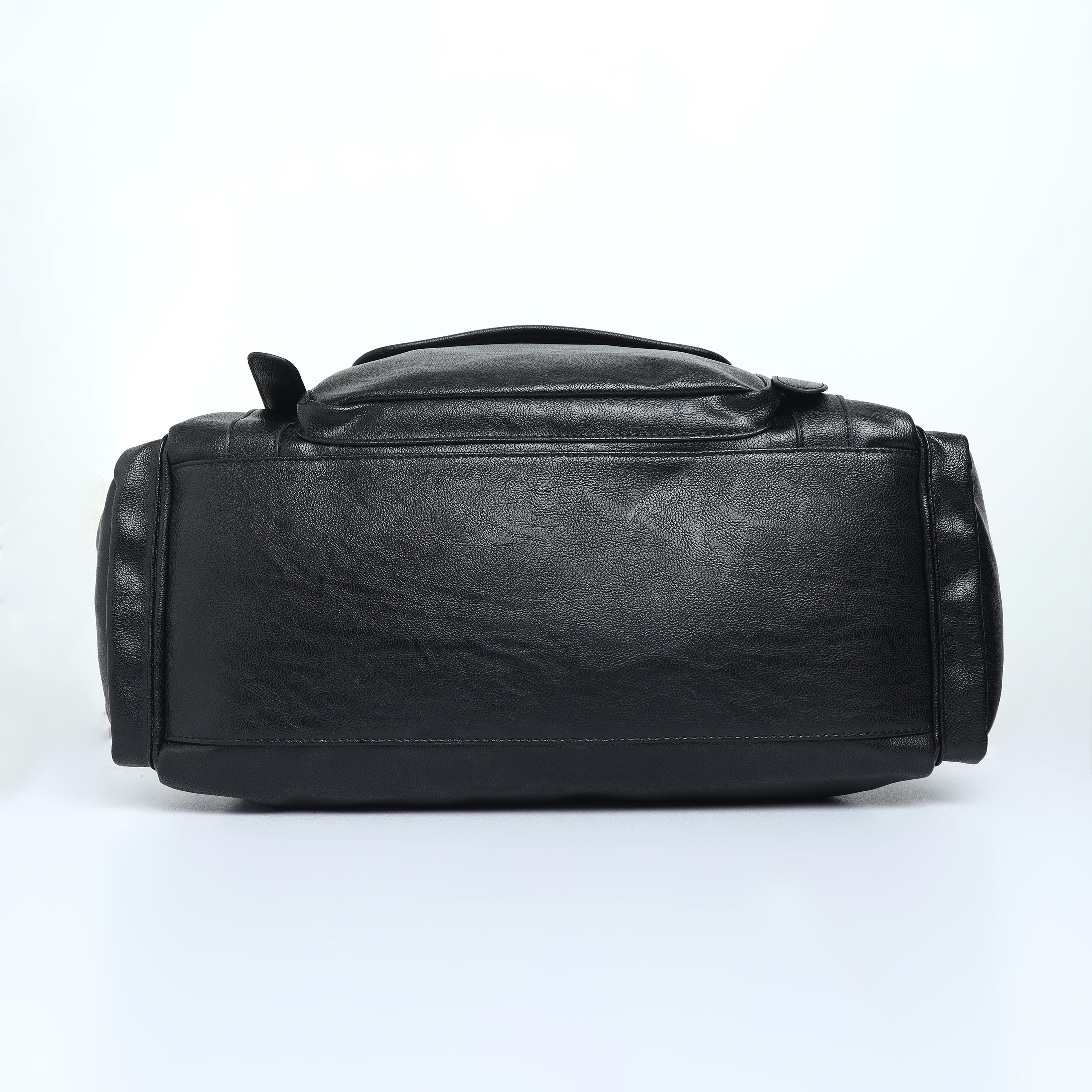 Leather Duffle Bag - Black - Espanshe