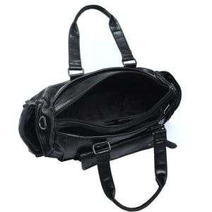 Leather Duffle Bag - Black - Espanshe