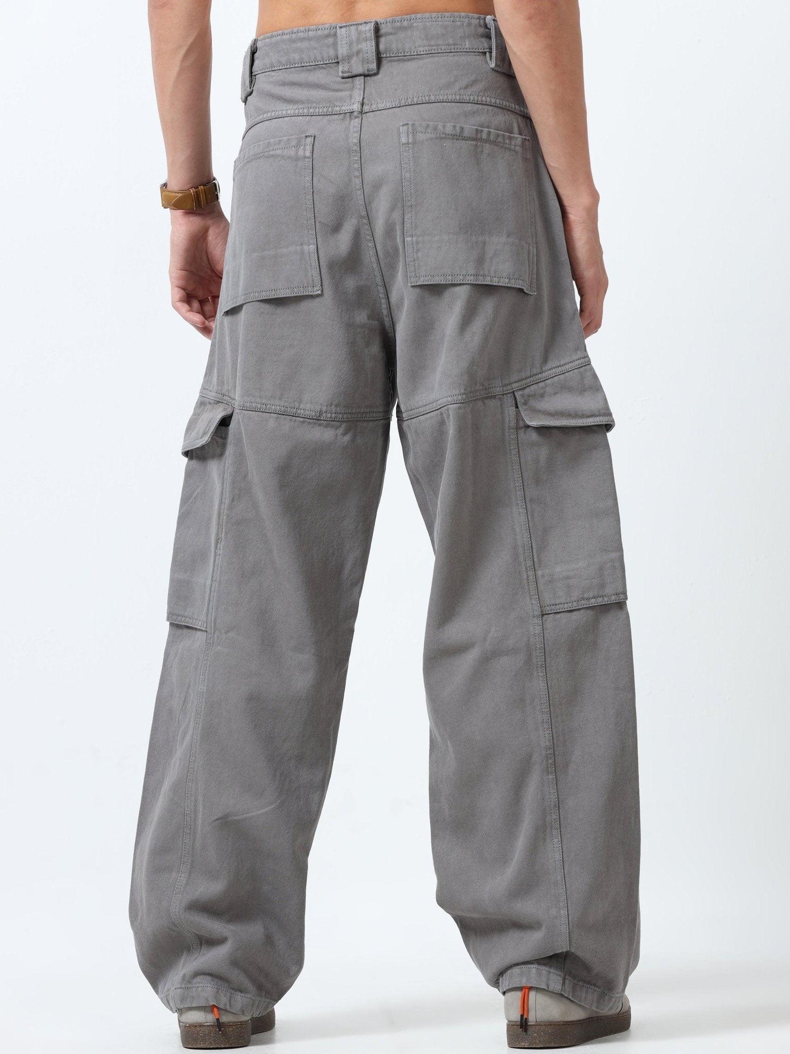 Maverick - Baggy Cargo Jeans - Grey - Espanshe