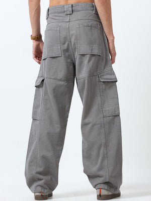 Maverick - Baggy Cargo Jean - Gray - Espanshe
baggy pants for men
loose fit cargo for man