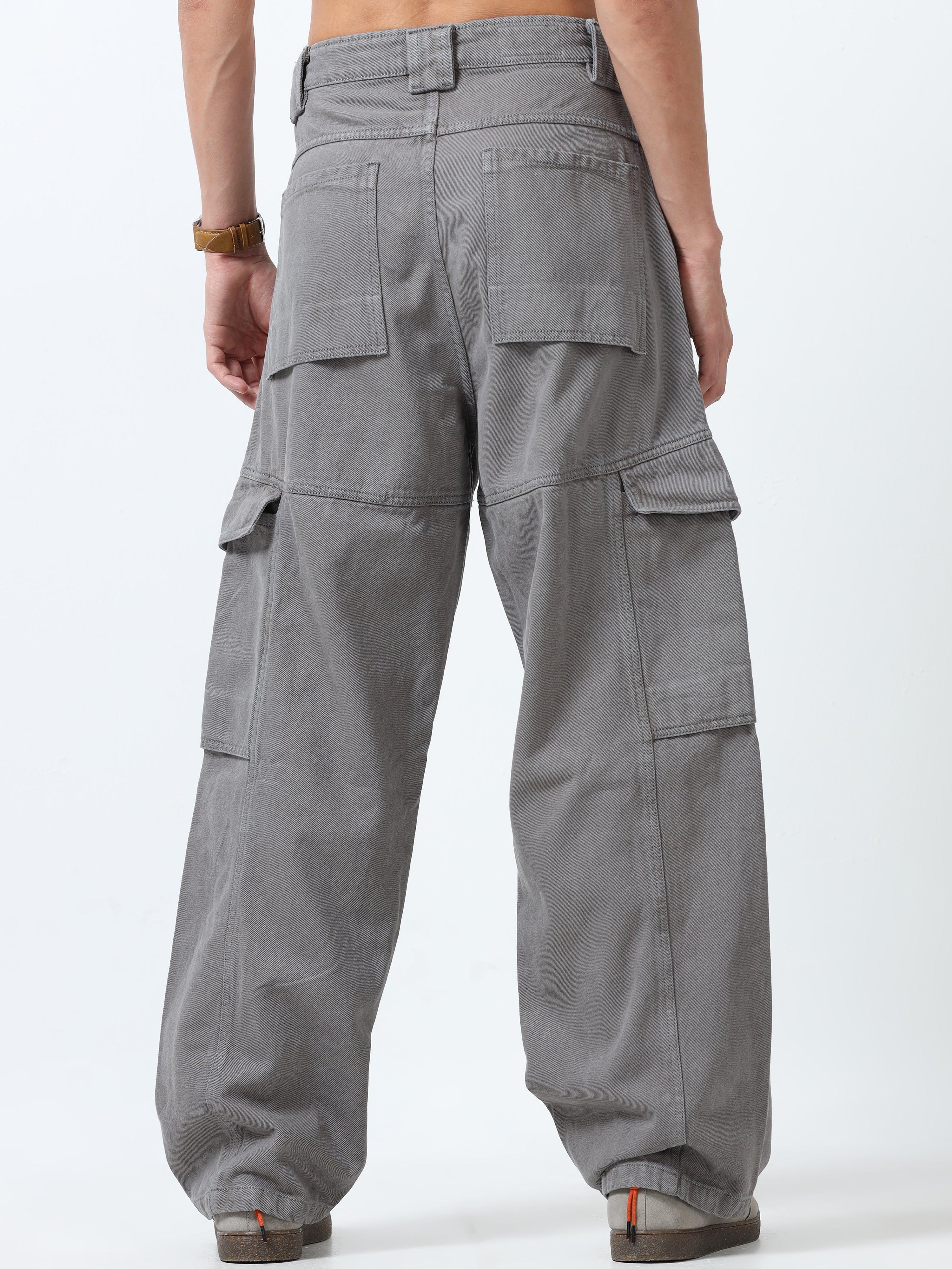 Maverick - Baggy Cargo Jean - Gray - Espanshe
baggy pants for men
loose fit cargo for man