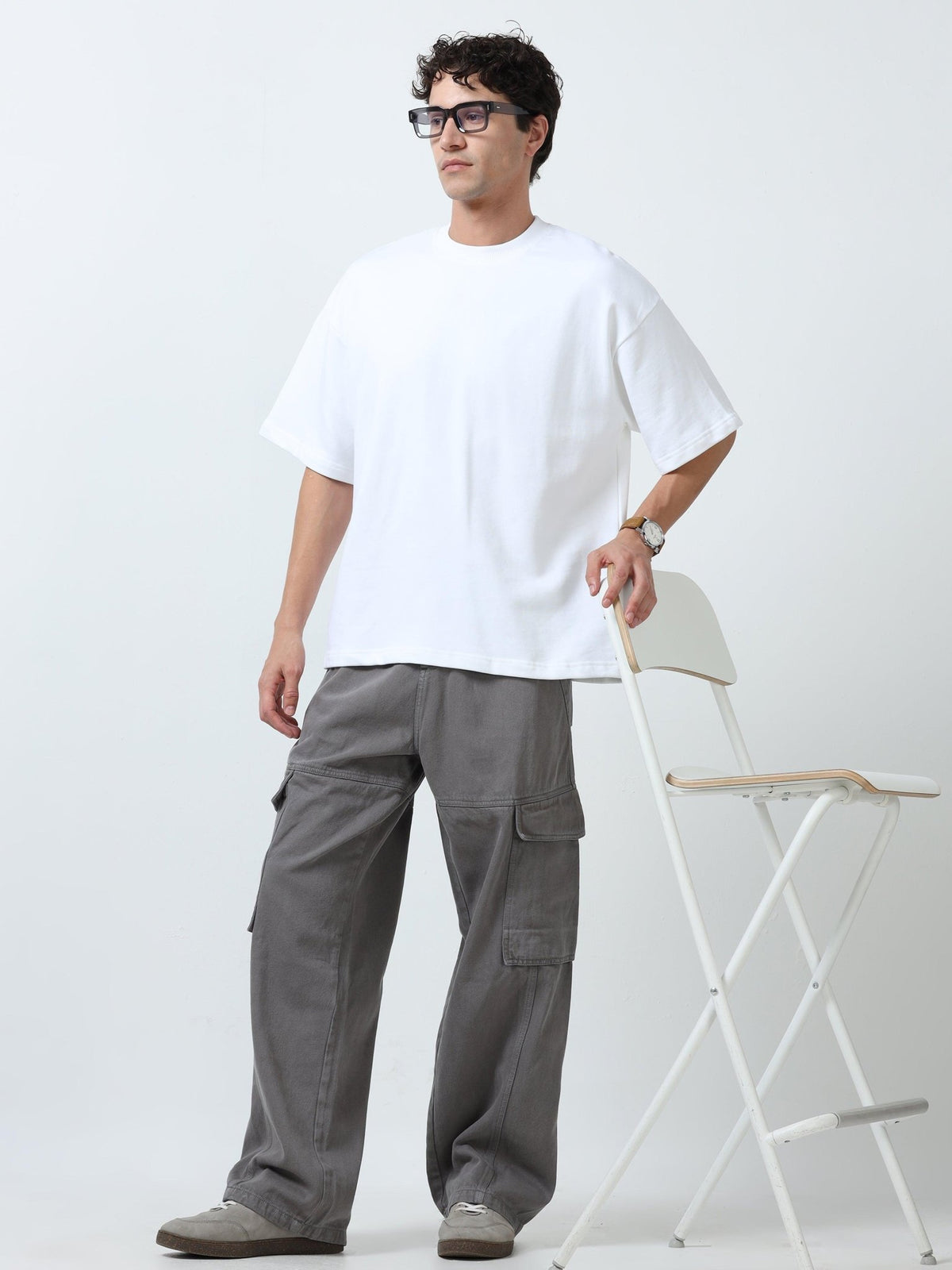 Maverick - Baggy Cargo Jeans - Grey - Espanshe
