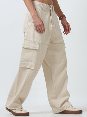 Maverick - Baggy Cargo Jean - Gray - Espanshe
baggy pants for men
loose fit cargo for man