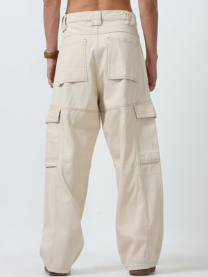 Maverick - Baggy Cargo Jean - Gray - Espanshe
baggy pants for men
loose fit cargo for man
