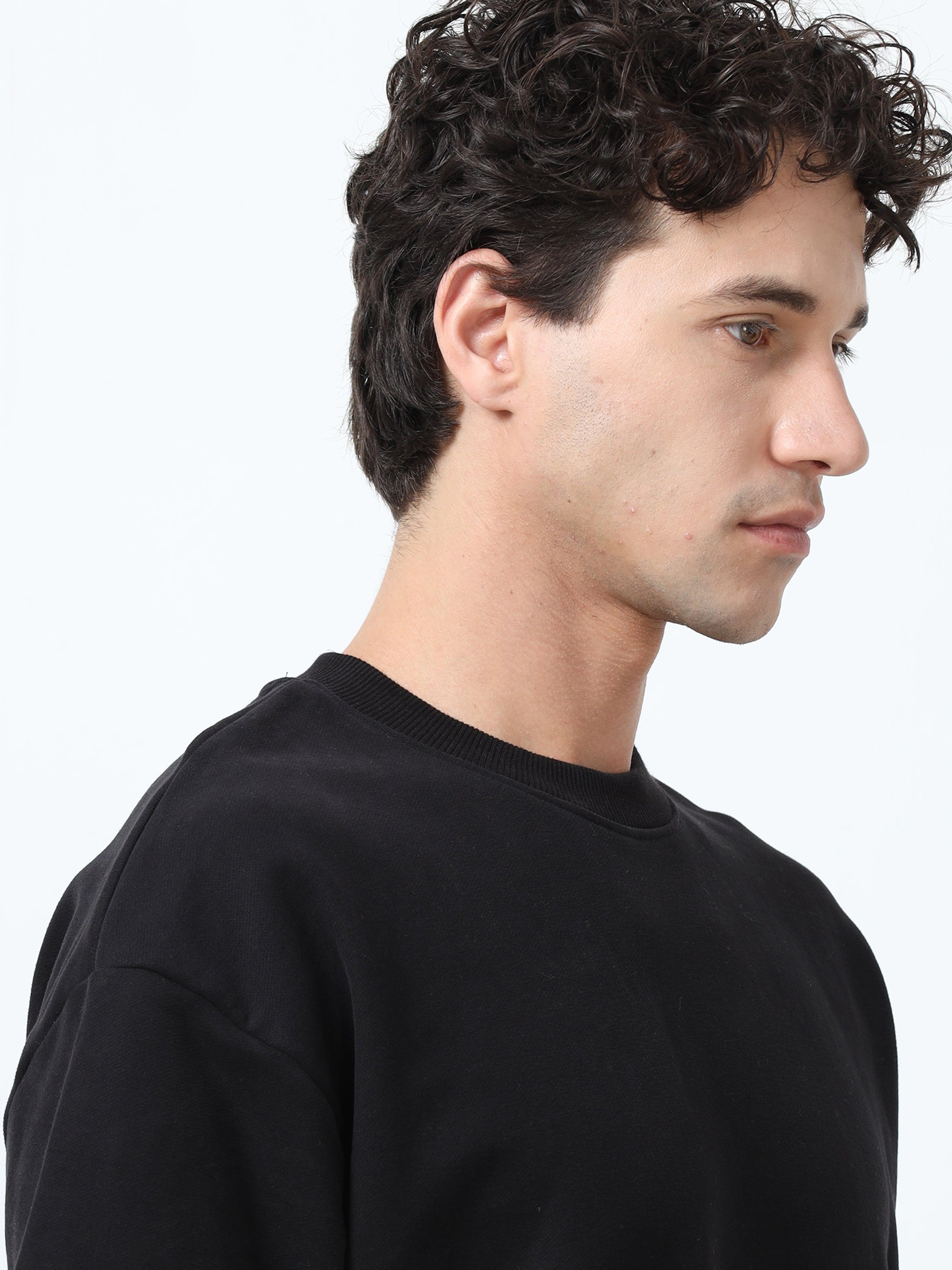 Elowen - Oversized Round neck
 t-Shirt with five sleeve -Espanshe
round neck tshirt for men
five sleeve tshirt for men