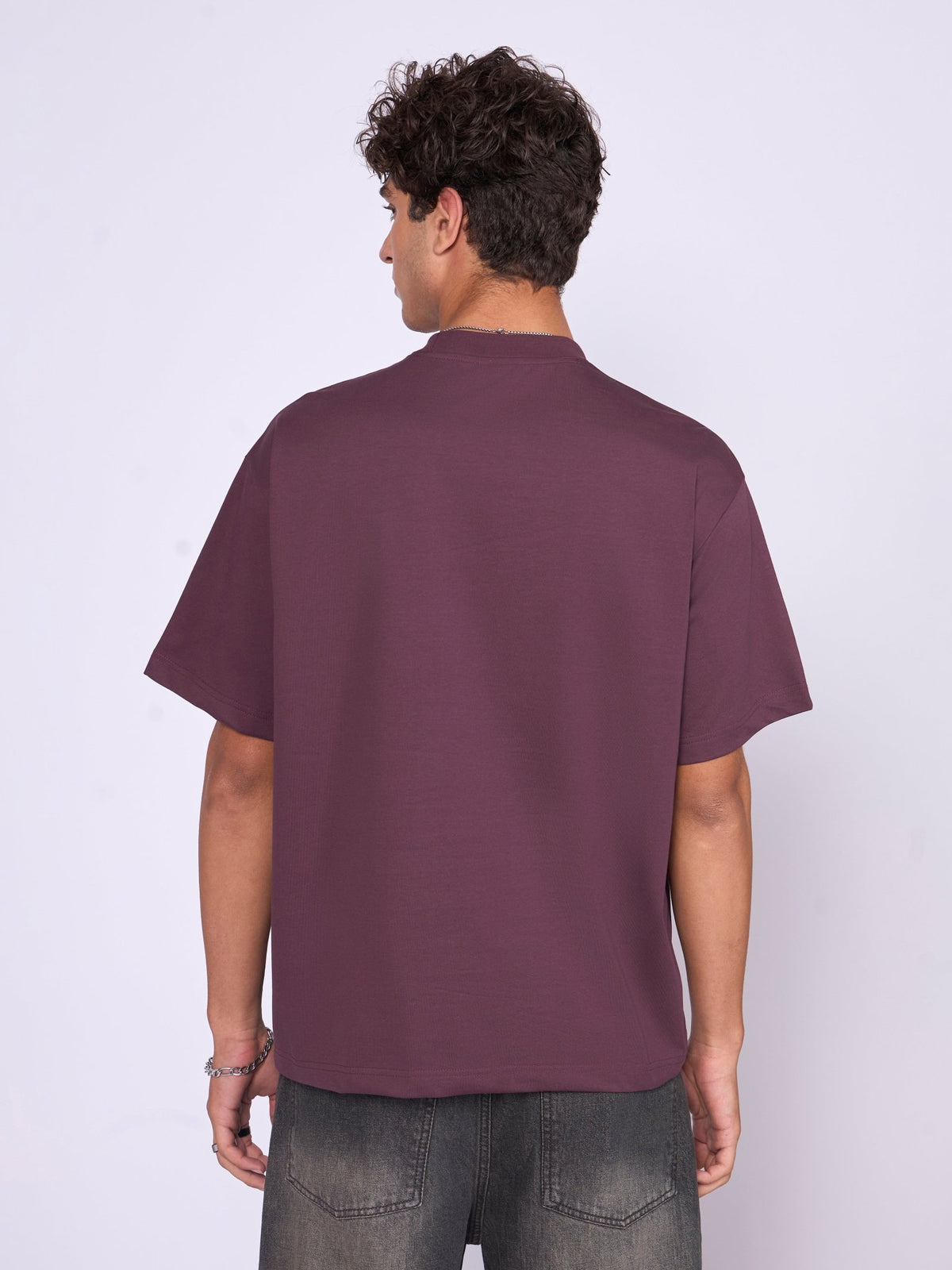Stirling - Loose Fit T-Shirt - Midnight Plum - Espanshe