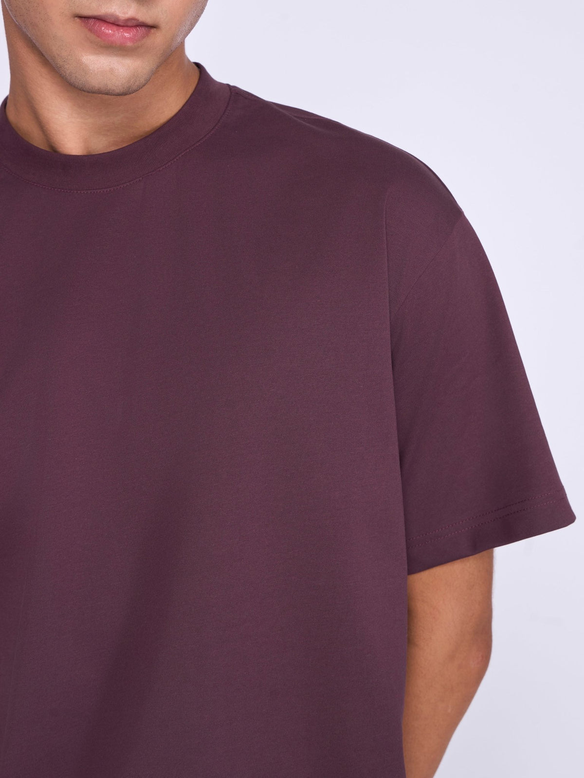 Stirling - Loose Fit T-Shirt - Midnight Plum - Espanshe