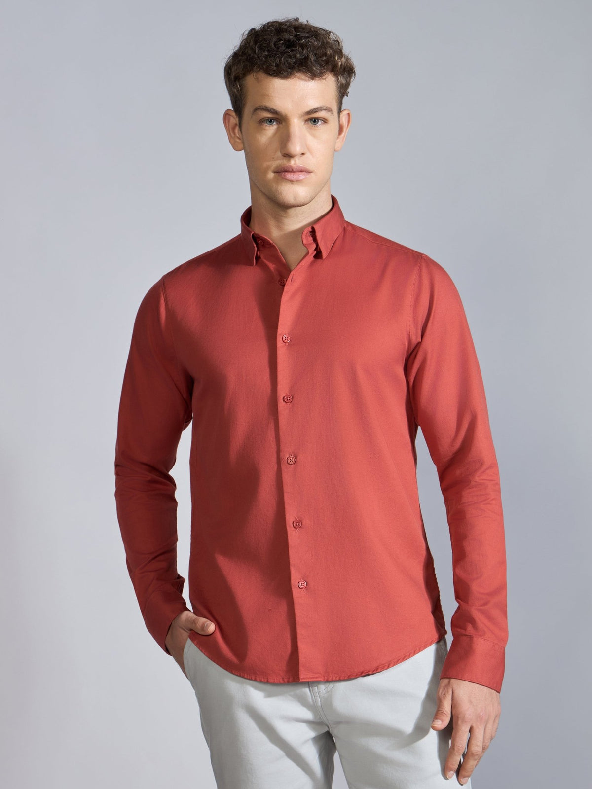 Nerato - Turkish Fit Cavalry Shirt - Fire Red - Espanshe