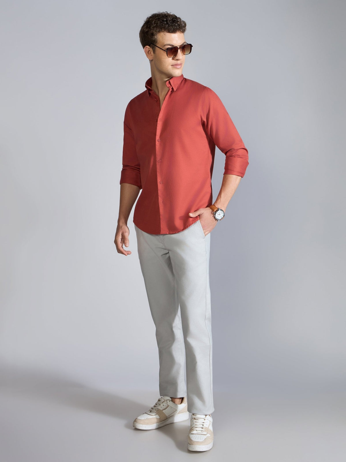 Nerato - Turkish Fit Cavalry Shirt - Fire Red - Espanshe