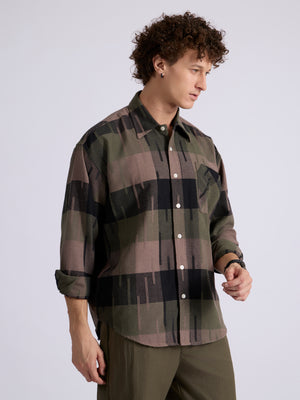 Men's Drop Shoulder Checks Shirt