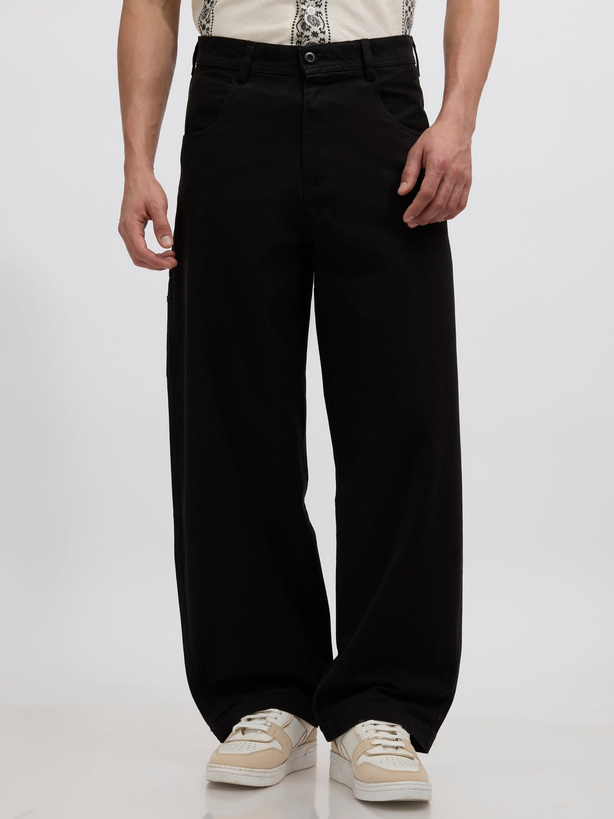 Quinton - Super Baggy cargo pants - Black - Espanshe