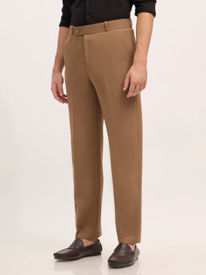 men's Straight Fit Formal Pant - Brown