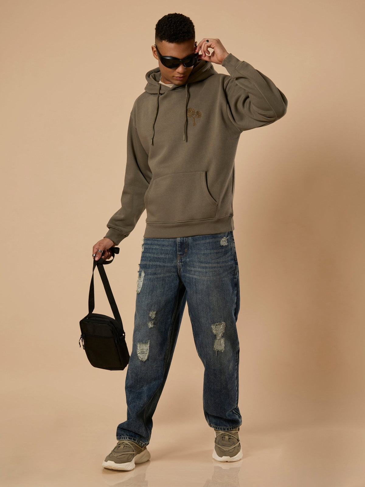 Drift - Printed Hoodie - Olive Green - Espanshe