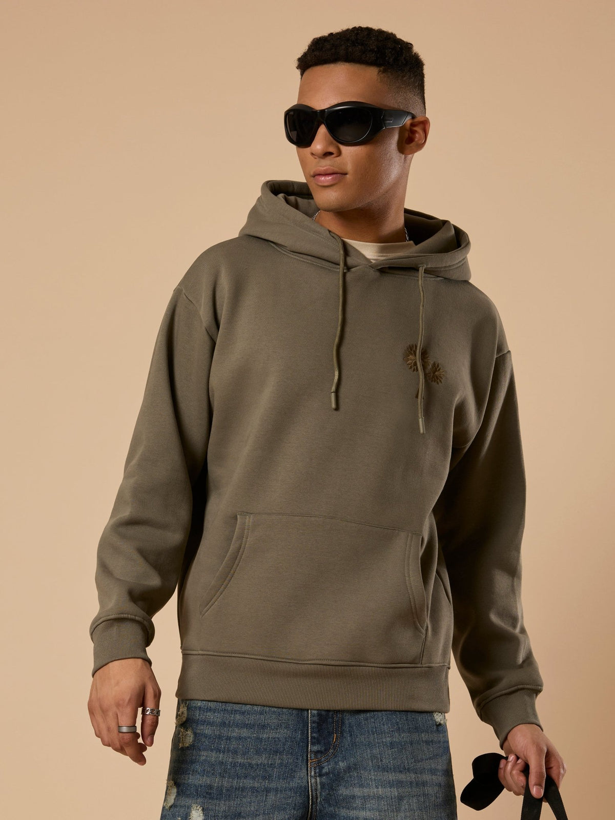 Drift - Printed Hoodie - Olive Green - Espanshe