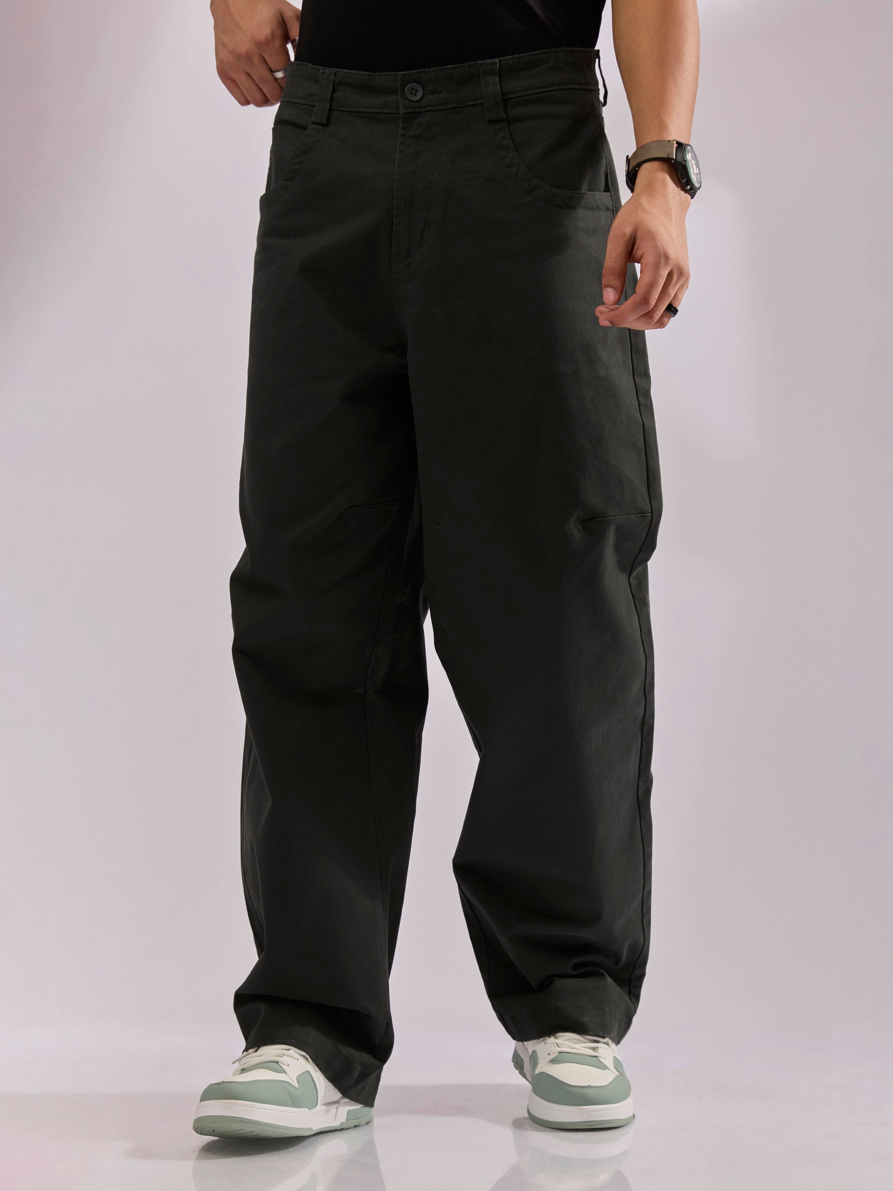  Men's Super Baggy Cargo Pant in Dark Green
