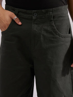  Men's Super Baggy Cargo Pant in Dark Green
