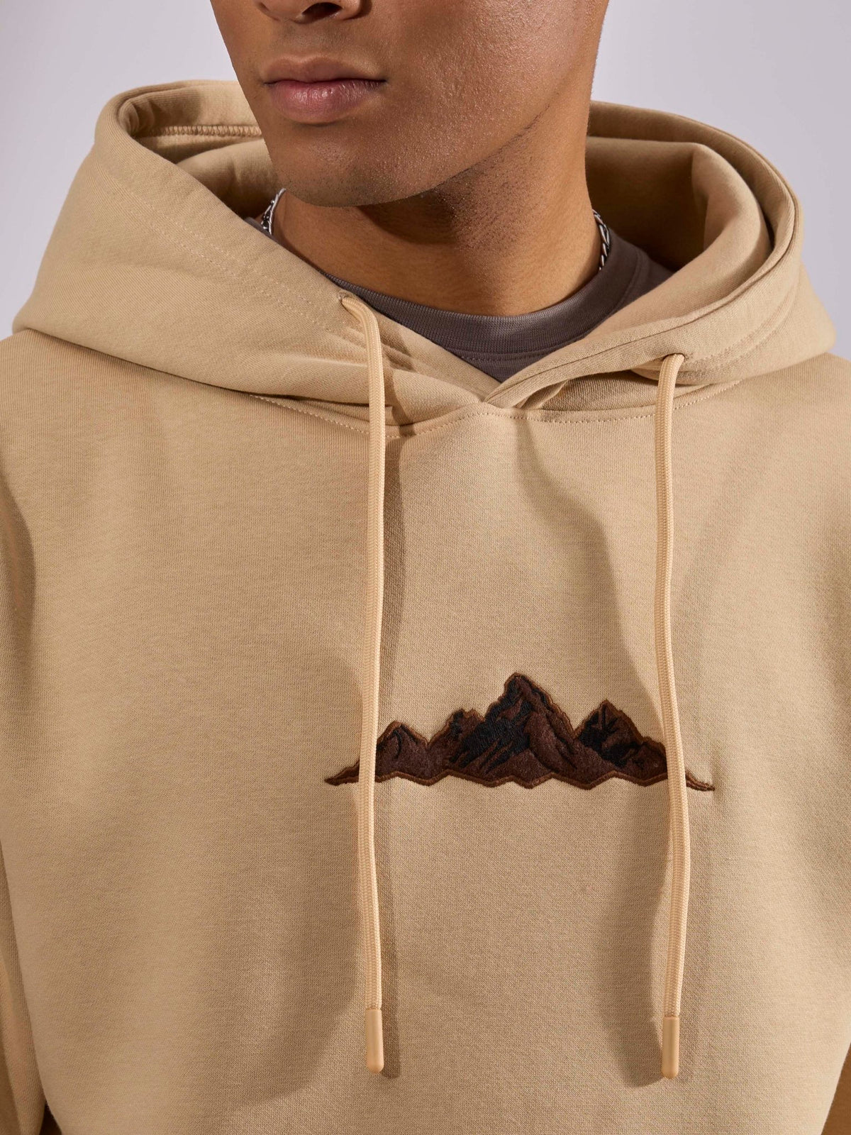 Drift - Printed Hoodie - Beige - Espanshe