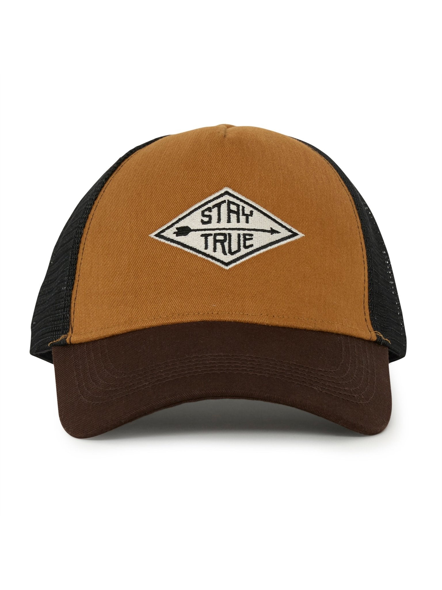 Galenos - Stay True Printed Baseball Cap - Brown - Espanshe