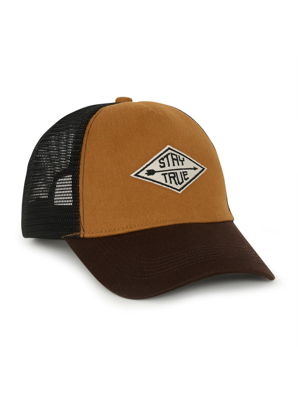 Galenos - Stay True Printed Baseball Cap - Brown - Espanshe