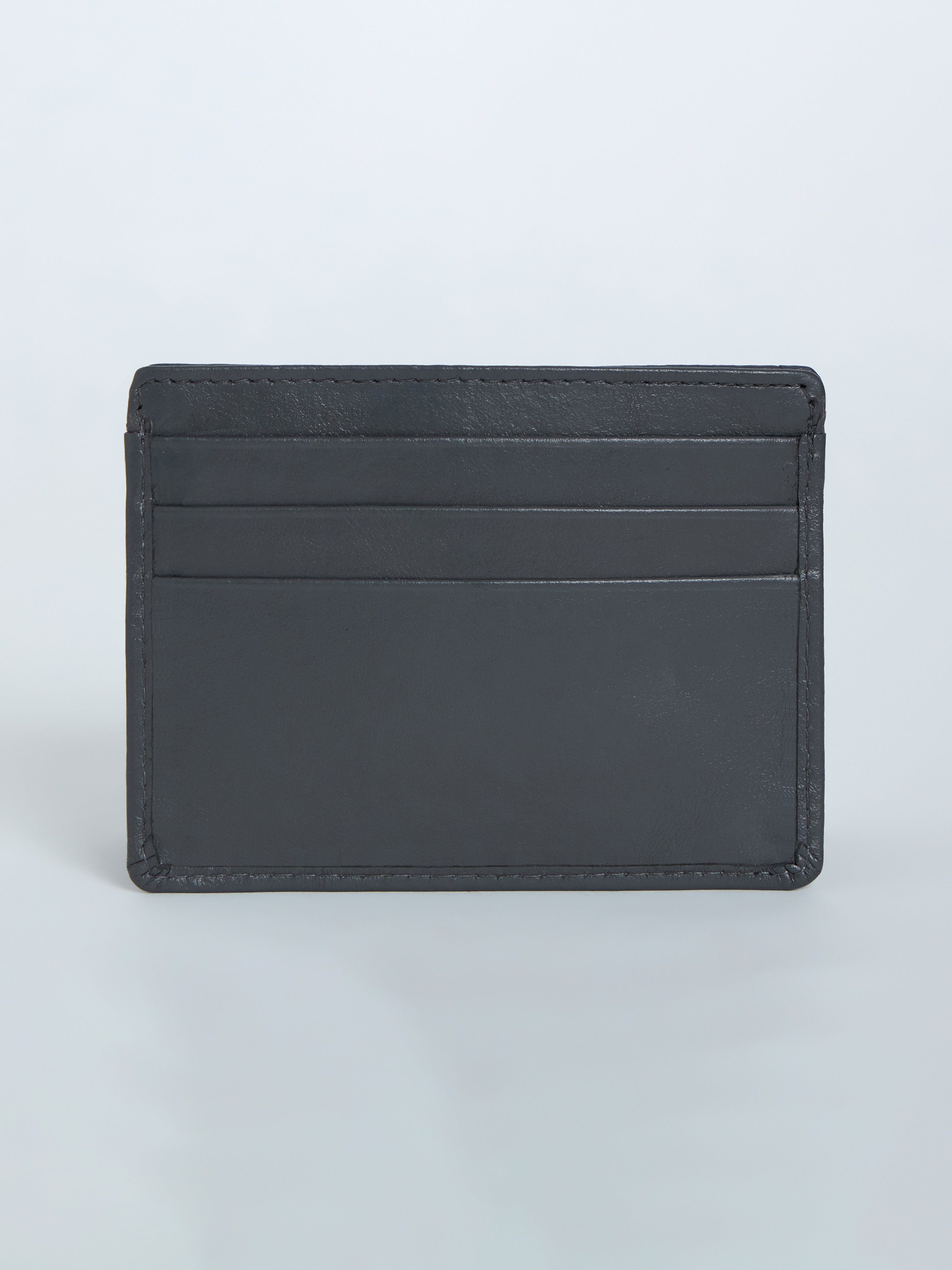 Arctic-9 - Card Holder Leather Zip Wallet - Grey