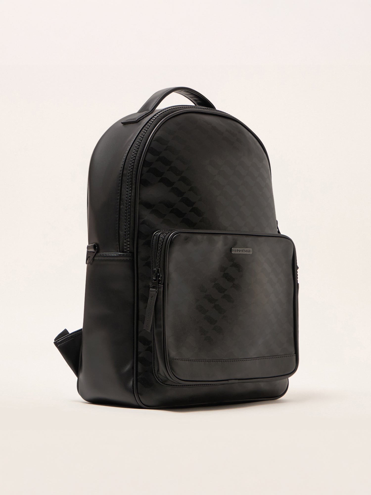 Blair - Black Monogram Leather Backpack