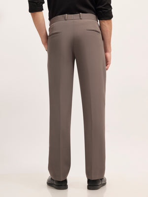 men's Straight Fit Formal Pant - dark gray