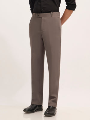 men's Straight Fit Formal Pant - dark gray