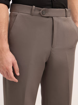 men's Straight Fit Formal Pant - dark gray