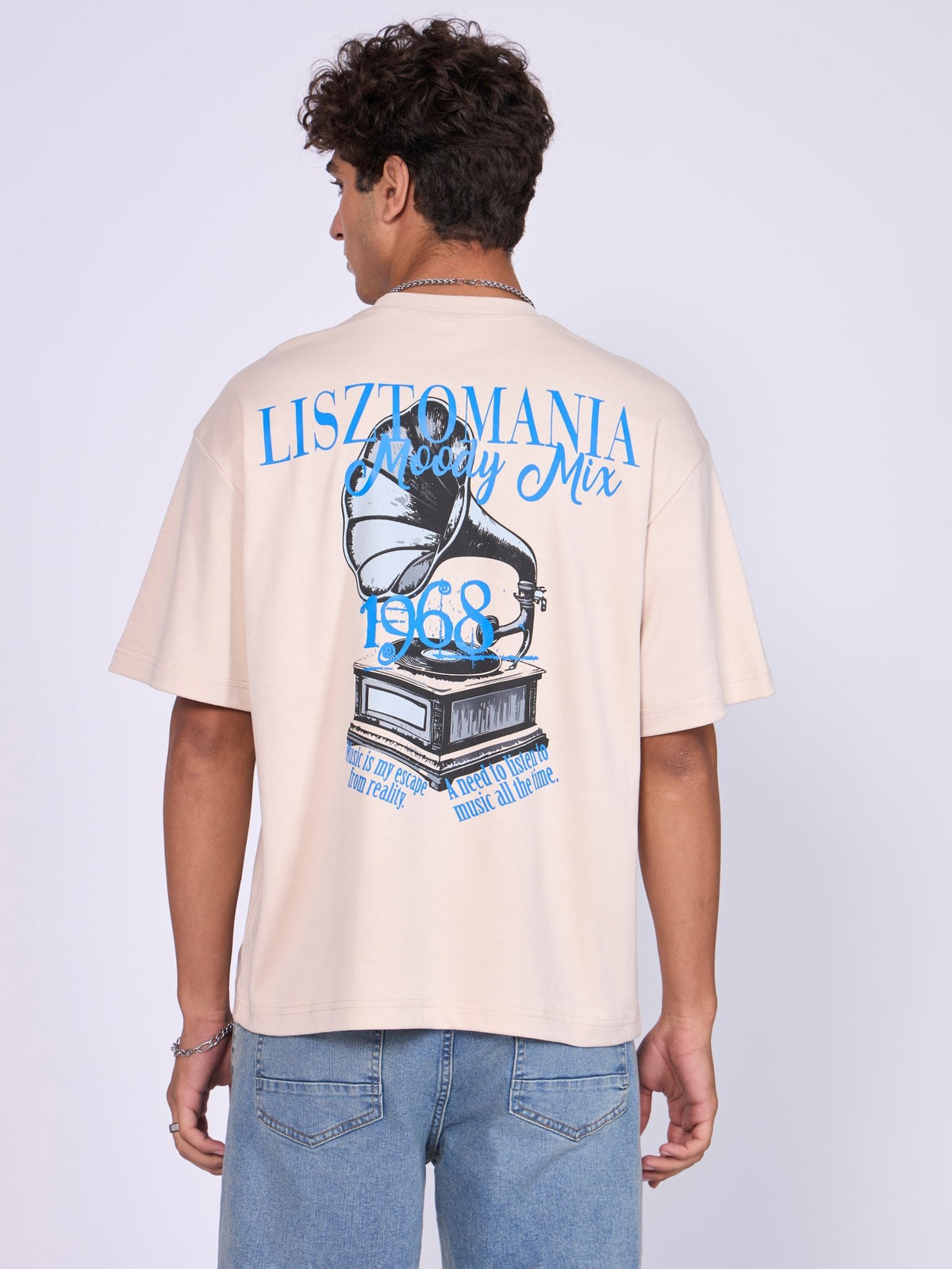 Moovin - Lisztomania Retro Music Graphic T-Shirt - Cream - Espanshe