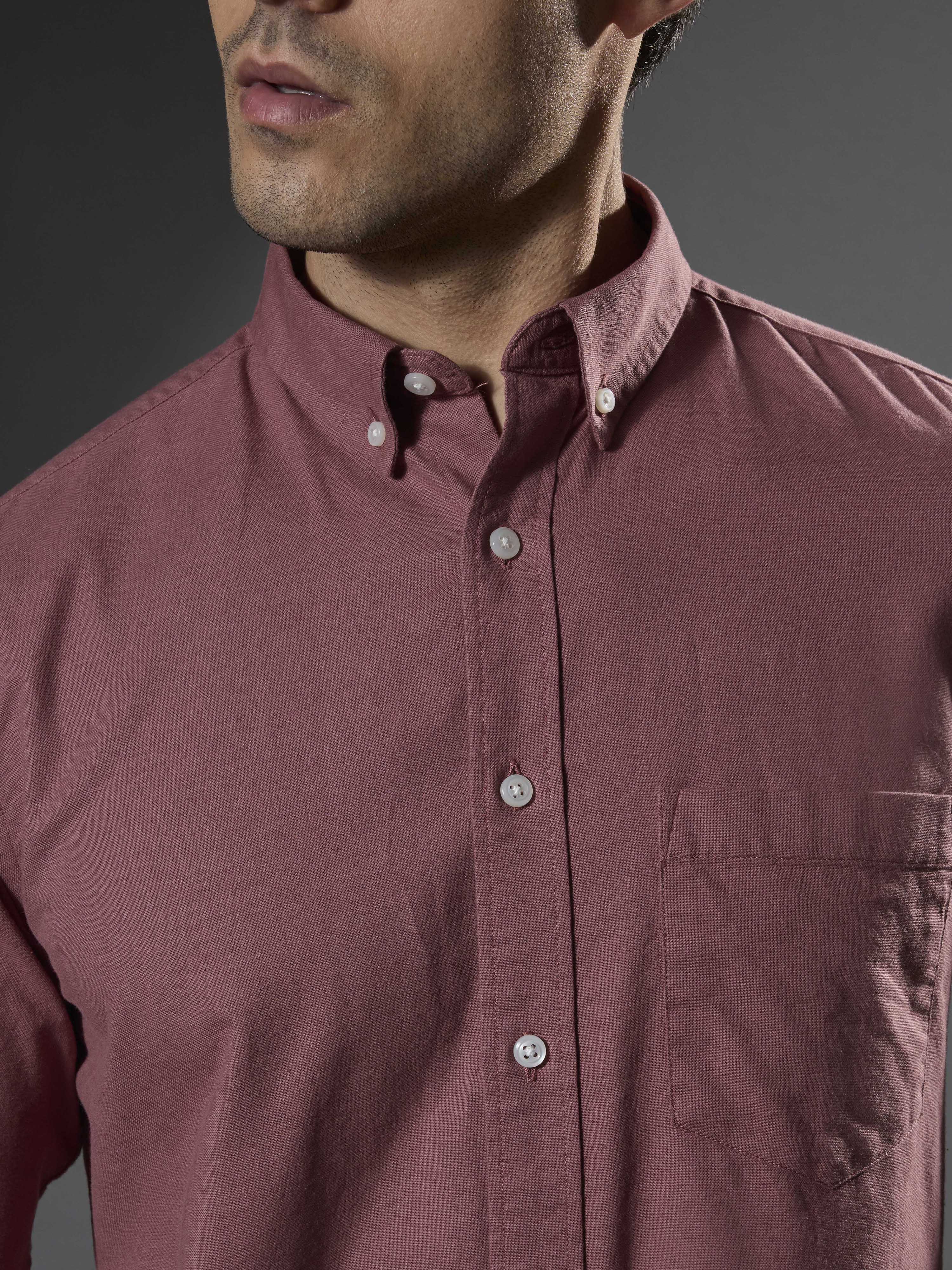 men's dusty rose Turkish fit cotton shirt with breast pockets and elbow patches
men's shirt latest collection