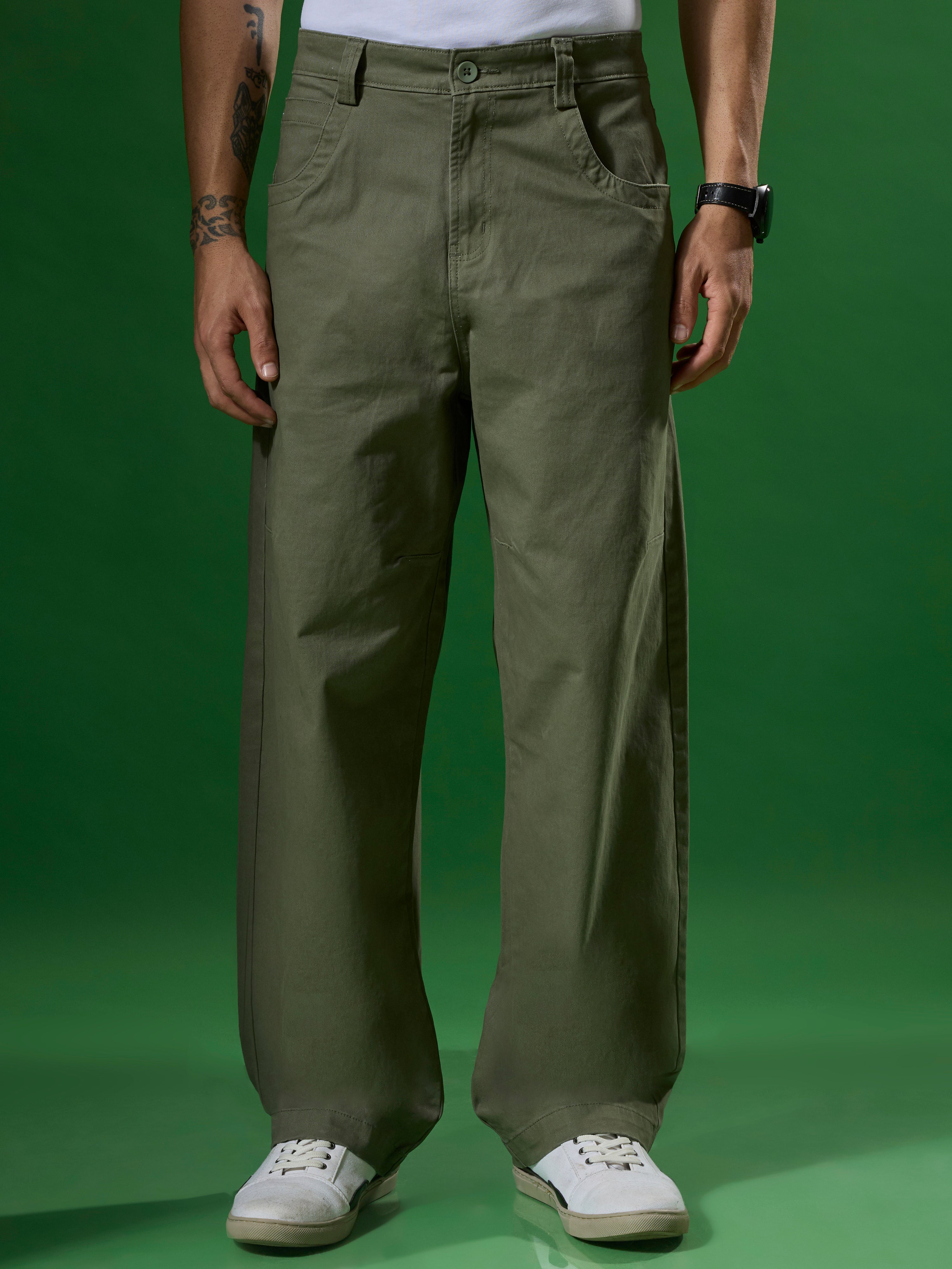  Men's Super Baggy Cargo Pant in Green
