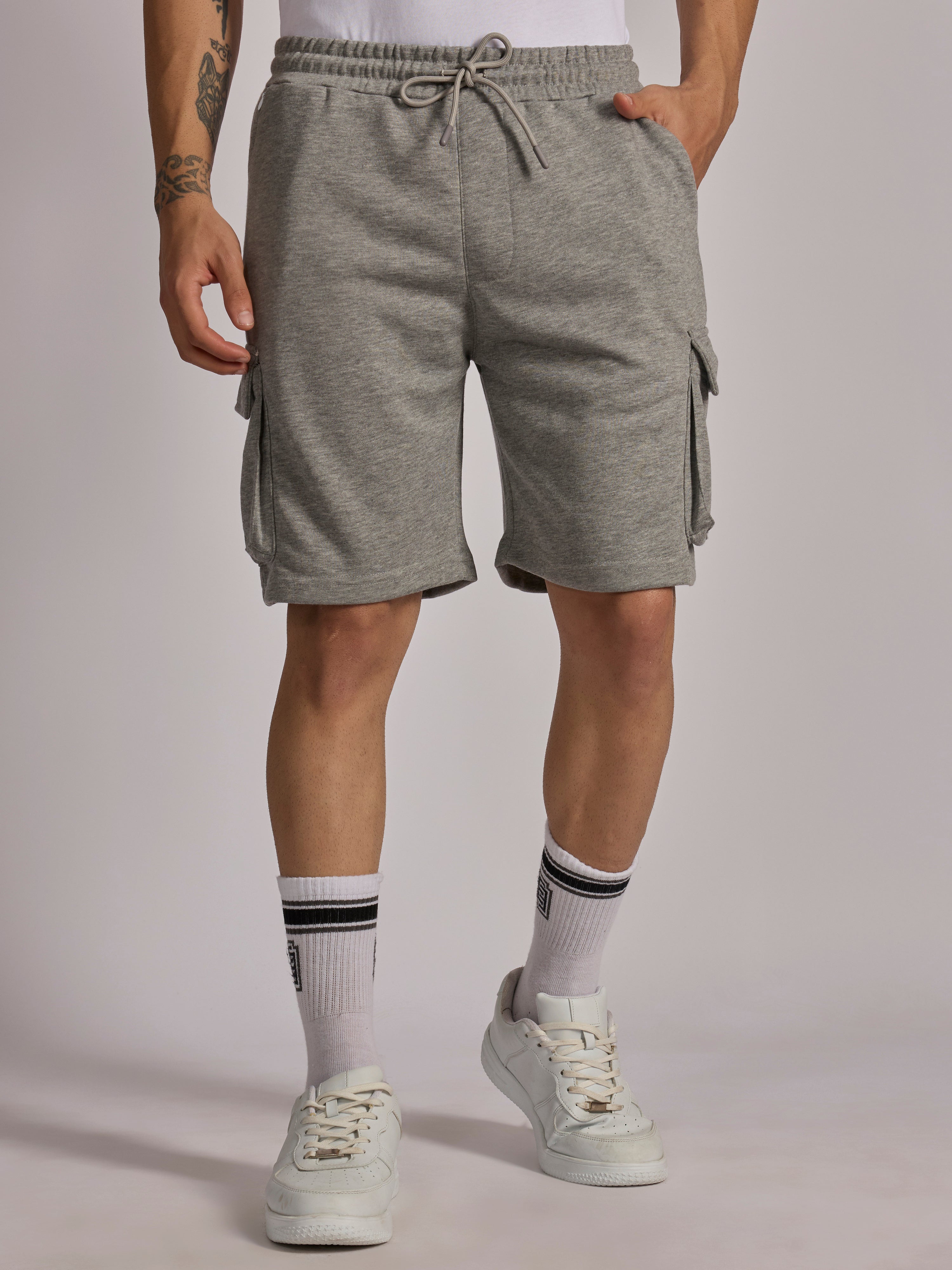 men's cargo shorts in gray