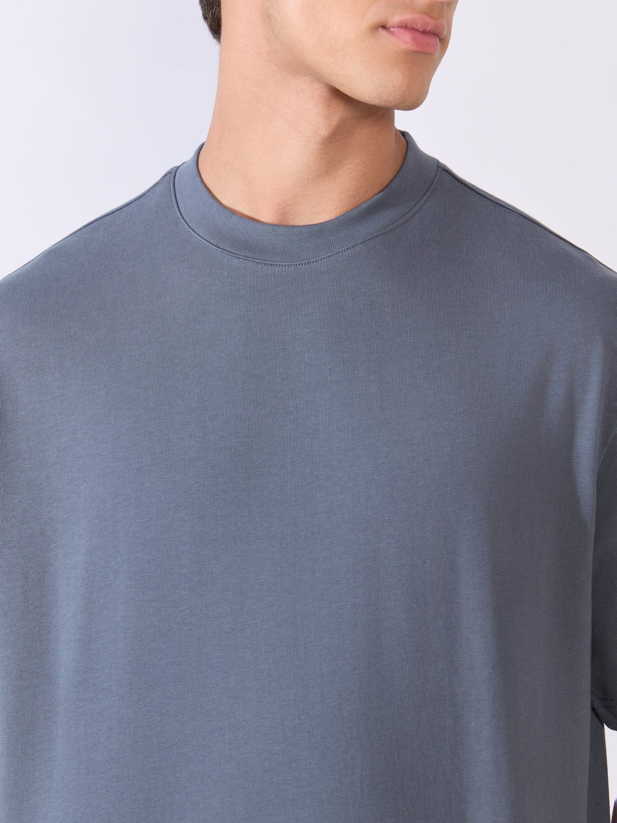 Vynora - Loose Fit Round Neck T-Shirt - Dark Grey - Espanshe
