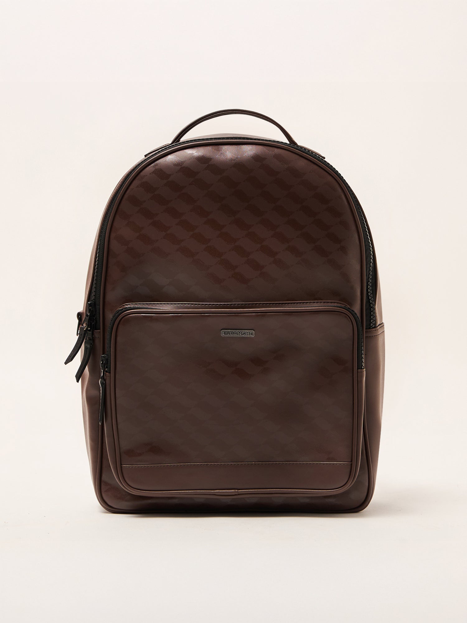 Blair - Brown Monogram Leather Backpack