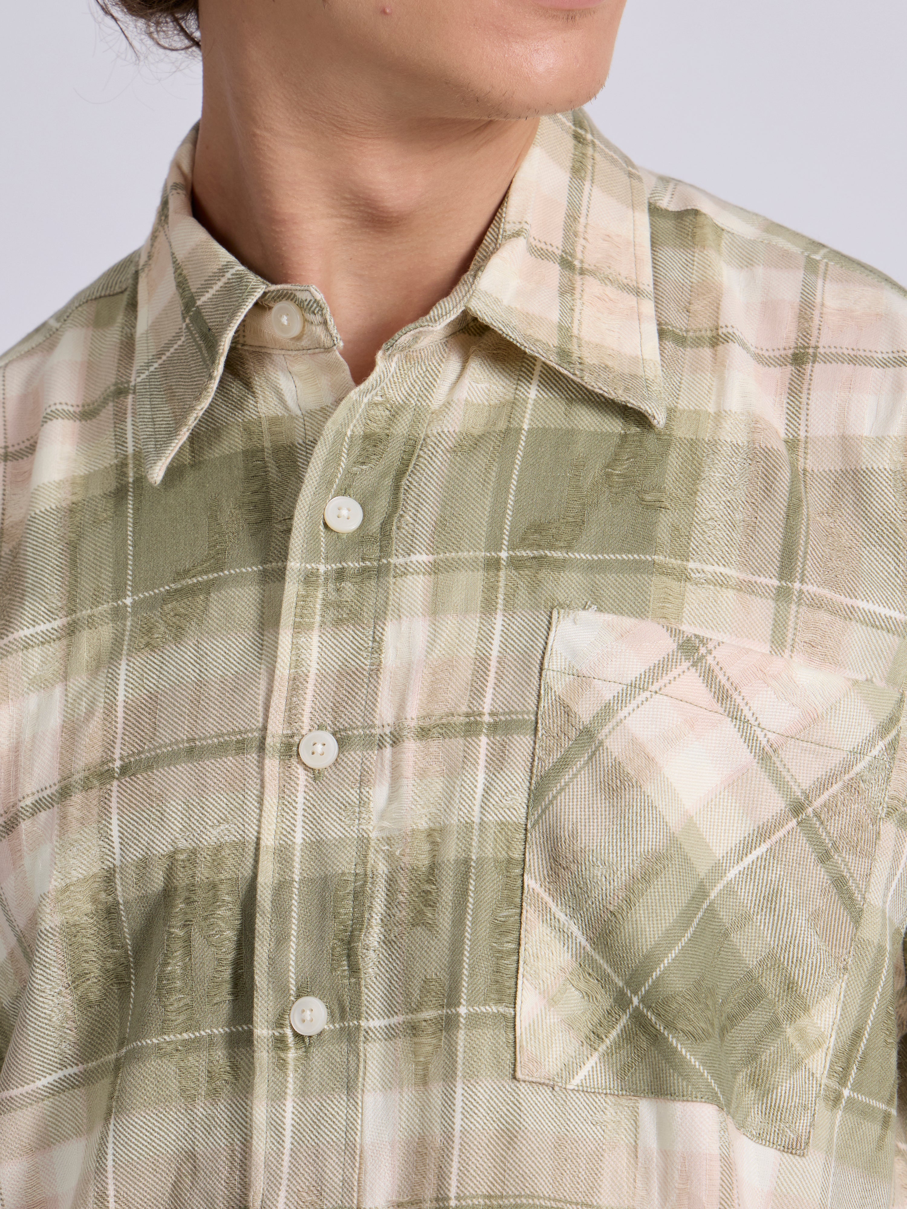 Men's Drop Shoulder Checks Shirt