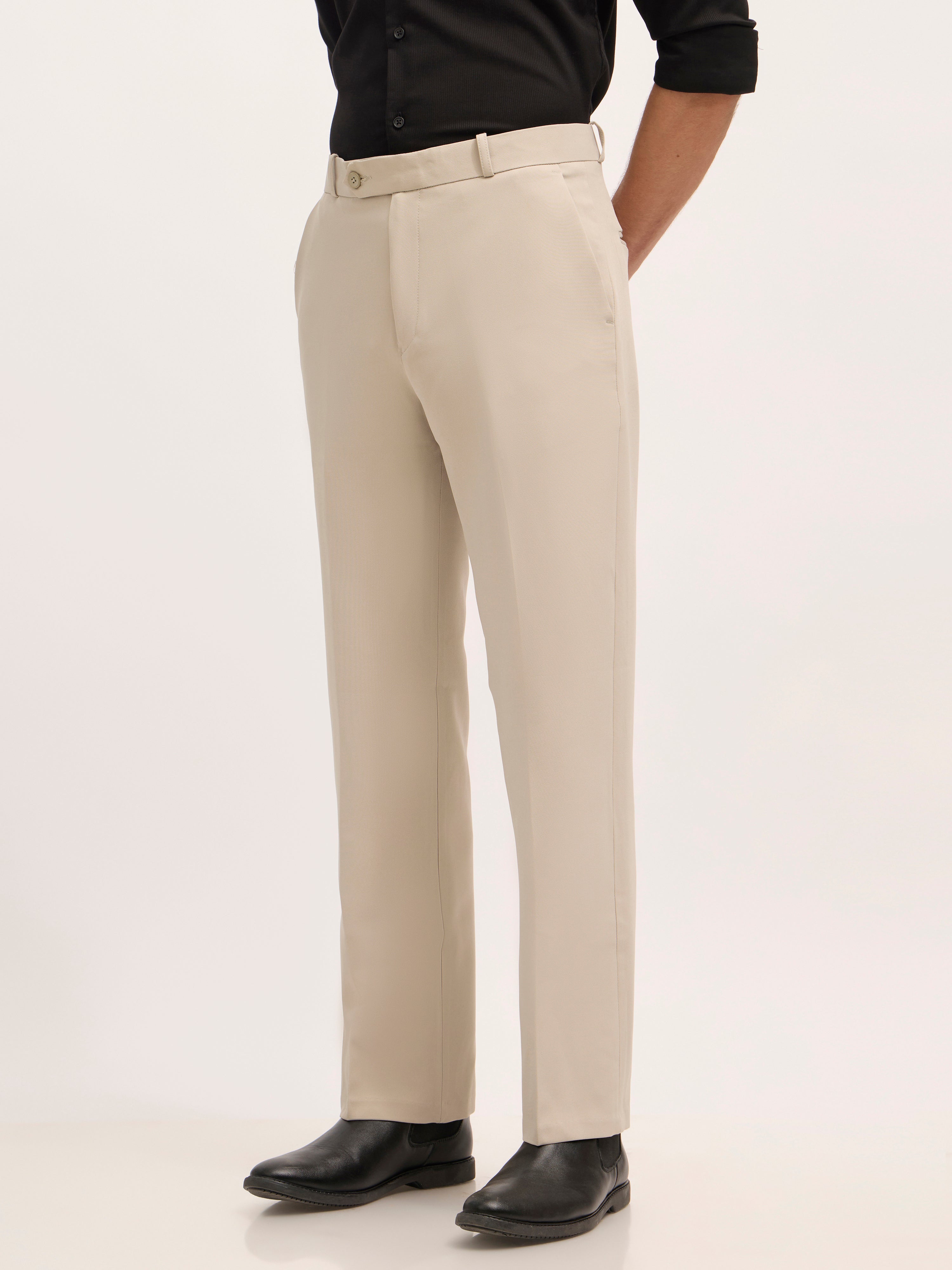 men's Straight Fit Formal Pant - squirrel gray